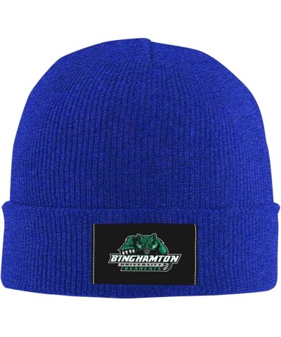 Binghamton University Logo Classic Warm Winter Knit Cap Fleece Lined Beanie Hat Blue $12.13 Skullies & Beanies