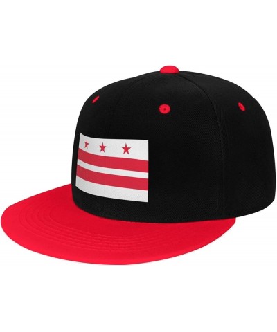 Flag of The District of Columbia Snapback Hat for Men Women Baseball Cap Trucker Flat Bill Hats Dad Caps Red $13.82 Baseball ...