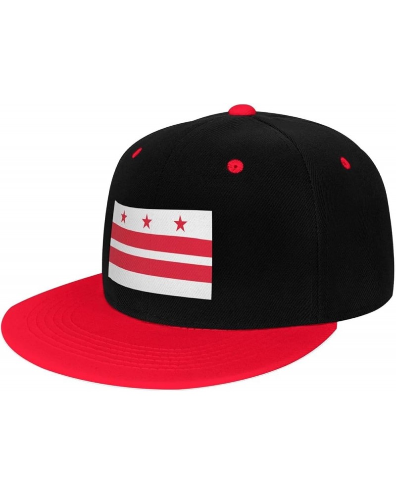 Flag of The District of Columbia Snapback Hat for Men Women Baseball Cap Trucker Flat Bill Hats Dad Caps Red $13.82 Baseball ...