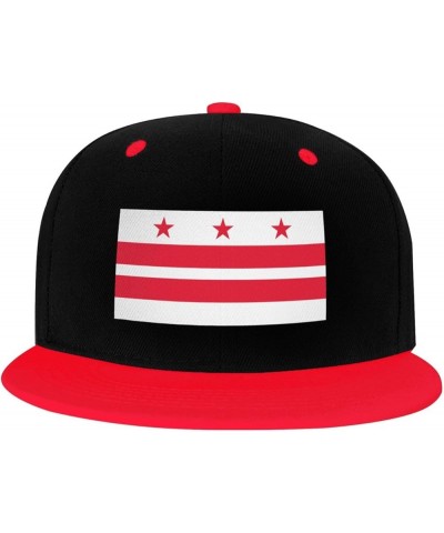 Flag of The District of Columbia Snapback Hat for Men Women Baseball Cap Trucker Flat Bill Hats Dad Caps Red $13.82 Baseball ...