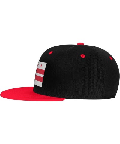 Flag of The District of Columbia Snapback Hat for Men Women Baseball Cap Trucker Flat Bill Hats Dad Caps Red $13.82 Baseball ...