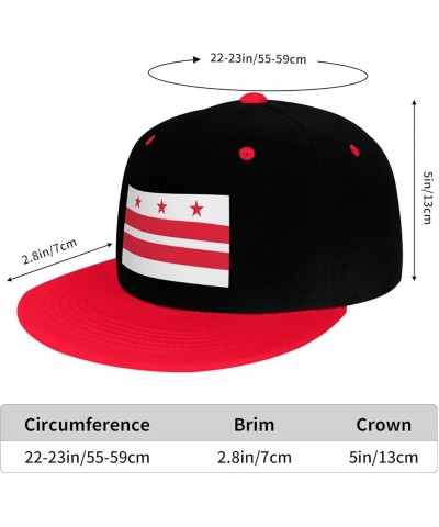 Flag of The District of Columbia Snapback Hat for Men Women Baseball Cap Trucker Flat Bill Hats Dad Caps Red $13.82 Baseball ...