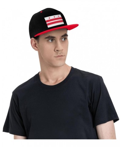 Flag of The District of Columbia Snapback Hat for Men Women Baseball Cap Trucker Flat Bill Hats Dad Caps Red $13.82 Baseball ...