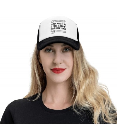 I Fix Stuff and I Know Things Hat I Fix Stuff Hat Cool Stuff Hat for Men Funny Black $12.42 Cowboy Hats