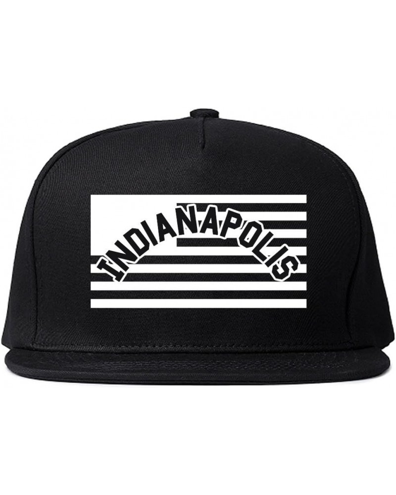 City of Indianapolis with United States Flag Snapback Hat Cap Black $14.25 Baseball Caps