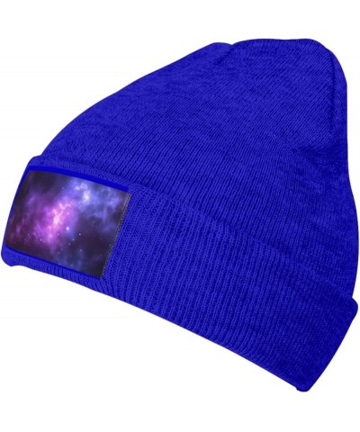 Magic Galaxy Sky Purple Print Beanie for Women Men Knit Hat Warm Winter Beanies Cap Fashion Cuffed Beanie Hat Blue $10.82 Sku...