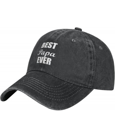 Best Papa Ever Baseball Hat Adjustable Classic Vintage Baseball Cap for Men Women Black Black $16.51 Cowboy Hats