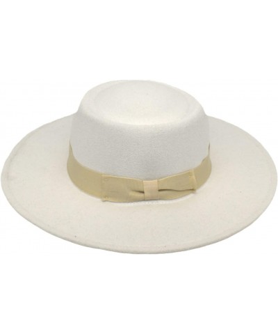 Fedora Hat Bowler Hats Women's Wide-Brimmed Bow Fedora Hats Ladies Elegant Bump Top Jazz Hats Solid Color Panama Hats $17.63 ...