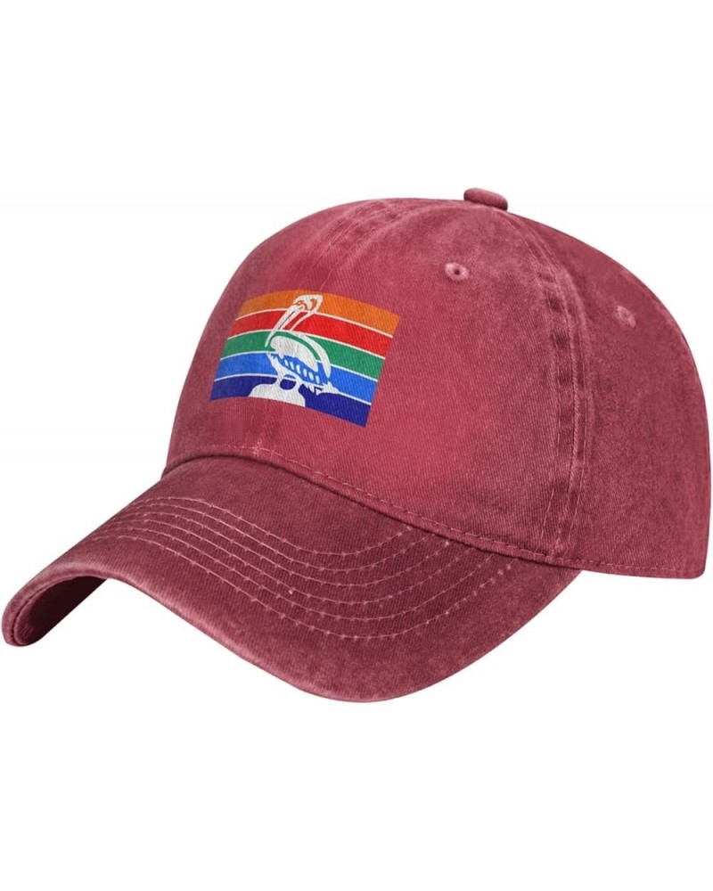 Flag of St. Petersburg, Florida Dad Hat Vintage Baseball Cap for Men Women Hats Gifts Trucker Caps Red $11.38 Baseball Caps