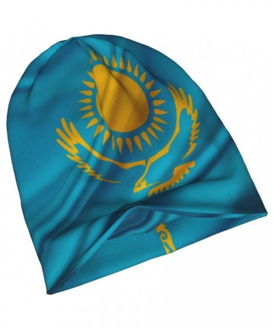 Kazakhstan Flag Beanie Skull Cap Warm Knit Slouchy Hat for Women Men Black $9.87 Skullies & Beanies