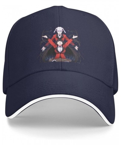 Anime Kakegurui Sport Casual Sandwich Outdoor Baseball Cap Man Cap face Small Sunscreen Female Sun Visor Navy Blue $16.99 Sun...