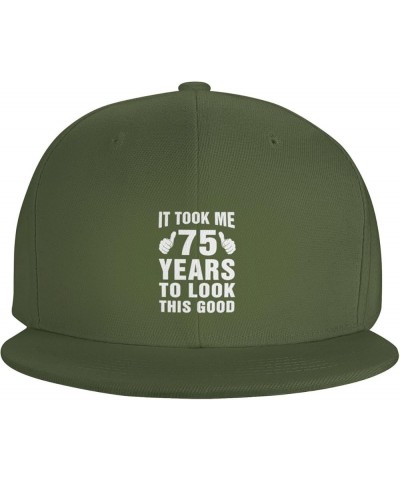 It Took Me 75 Years to Look This Good Trucker Hat Baseball Cap for Women Cowboy Hat Men Dad Hat Snapback Hat Black Moss Green...