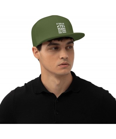 It Took Me 75 Years to Look This Good Trucker Hat Baseball Cap for Women Cowboy Hat Men Dad Hat Snapback Hat Black Moss Green...