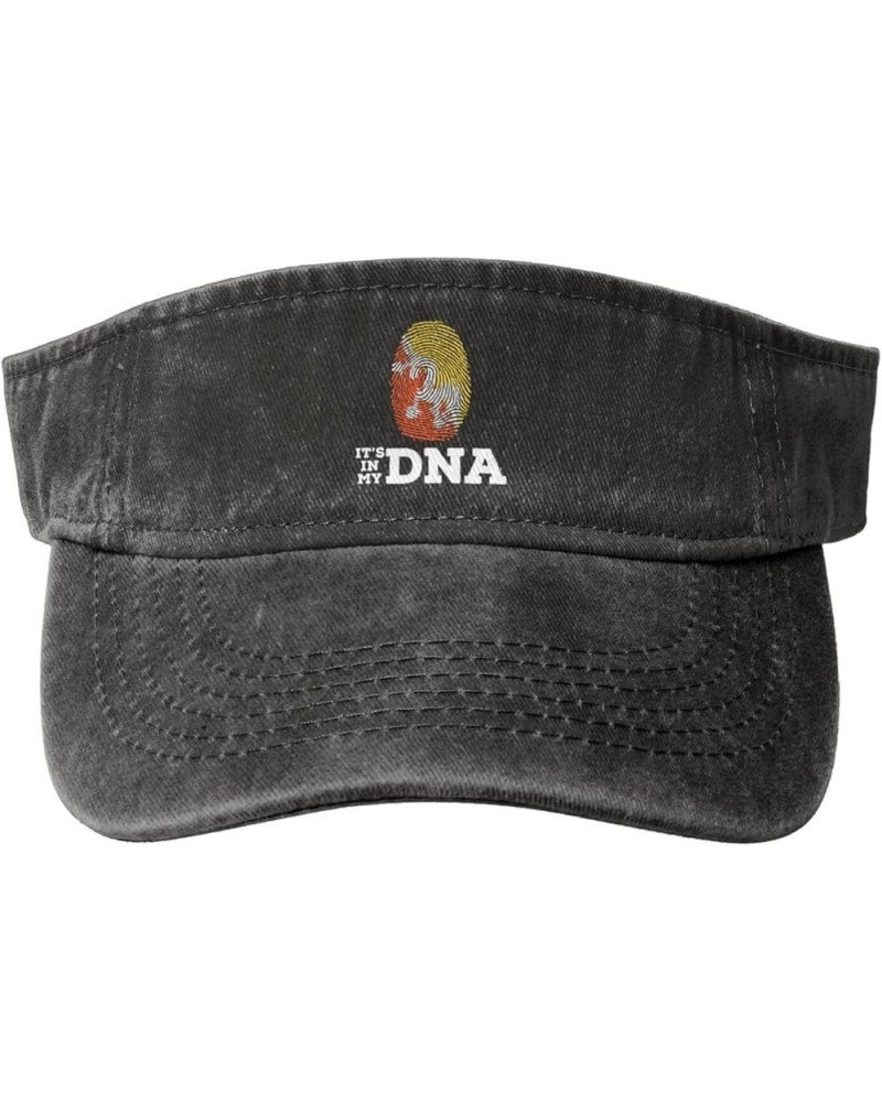 Bhutan It's in My DNA Sun Visor Hats for Women Men Adjustable Sports Sun Hats Cotton Golf Cap Black $10.44 Visors