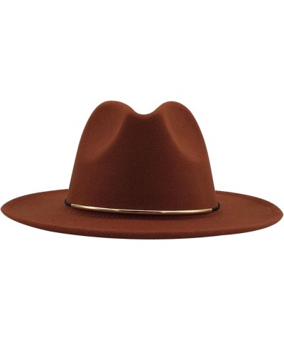 Men and Women Casual Wide Brim Fedora Hat British Style Woolen Jazz Hats Autumn Winter Solid Color Panama Hat 1 $19.15 Fedoras