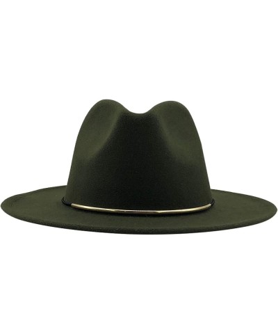 Men and Women Casual Wide Brim Fedora Hat British Style Woolen Jazz Hats Autumn Winter Solid Color Panama Hat 1 $19.15 Fedoras