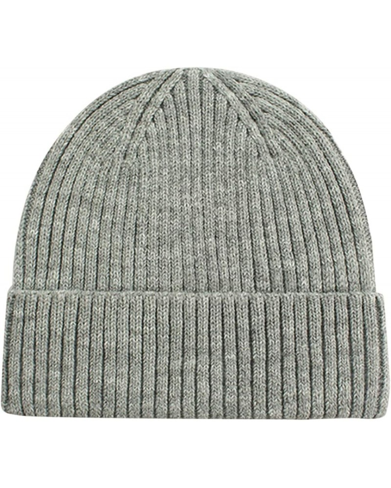 Slouchy Beanie Hat for Men Women Winter Knit Fleece Lined Thermal Thick Pompom Cable Skull Cap Beanies Grey $8.54 Skullies & ...