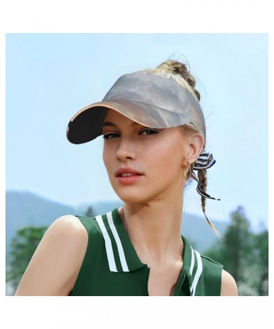 Elephant Giraffe Overcomes Fear by Walking On High Rope Visor Hats for Women Summer Outdoor Sports Running Cap Elephant Giraf...