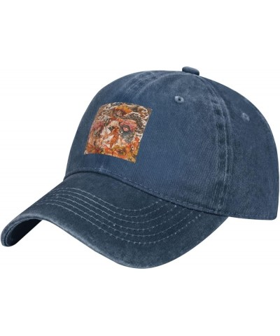 Cowboy Hat Baseball Cap Vintage Washed Unisex Adjustable Hat Black Navy Blue $9.89 Cowboy Hats