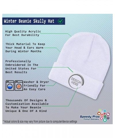 Custom Beanies for Men Electrician Equipment Tools Embroidery Winter Hats for Women Skull Cap 1 Size White Design Only $11.95...