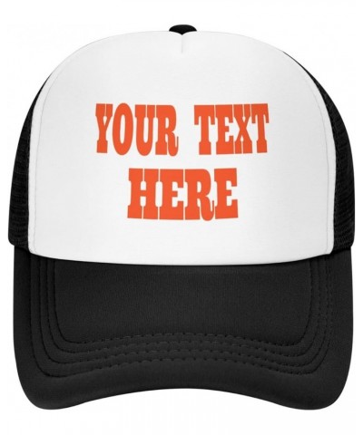 Custom Hat,Custom Name Cap Your Design Here,Add Your Own Text and Design,Classic Mens Womens Trucker Hat Black $7.26 Baseball...