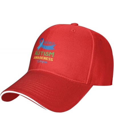 World Autism Awareness Day Baseball Cap Women Men Hats Adjustable Truck Driver Sun Hat Dad Baseball Caps Red $12.75 Baseball ...