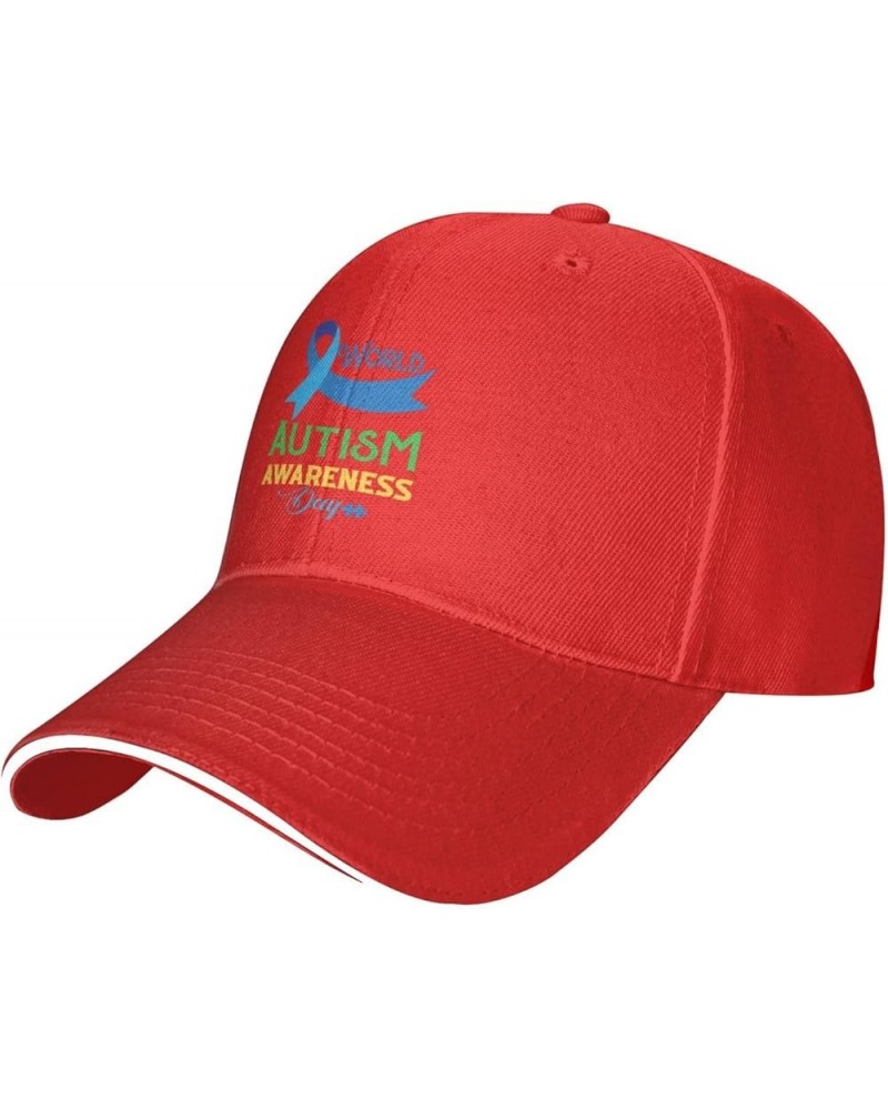 World Autism Awareness Day Baseball Cap Women Men Hats Adjustable Truck Driver Sun Hat Dad Baseball Caps Red $12.75 Baseball ...