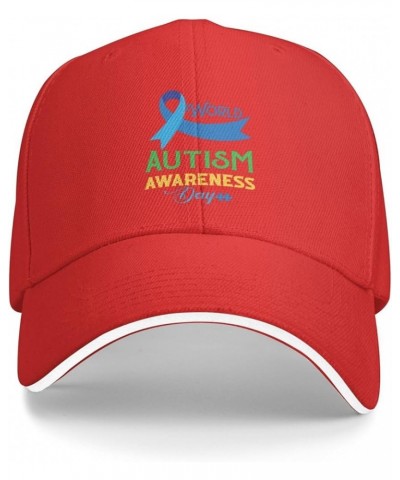 World Autism Awareness Day Baseball Cap Women Men Hats Adjustable Truck Driver Sun Hat Dad Baseball Caps Red $12.75 Baseball ...