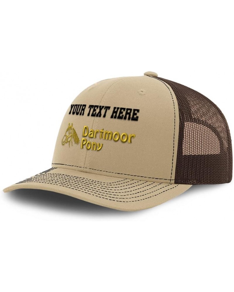 Richardson Trucker Hat Dartmoor Pony Horses Polyester Baseball Cap Khaki Coffee Personalized Text Here $18.19 Baseball Caps