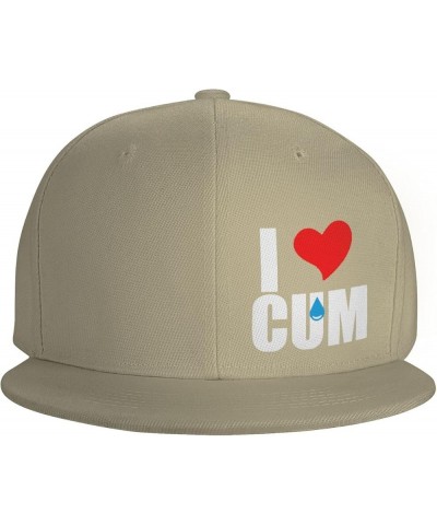 I Love Cum Golf Unisex Snapback Hat Classic Fashion Trucker Adjustable Brim Baseball Cap Natural $11.30 Baseball Caps