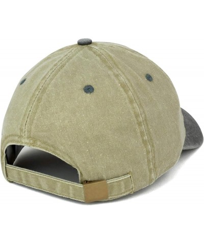 Capital Mom and Dad Pigment Dyed Couple 2 Pc Cap Set Khaki Black Black Khaki $16.49 Baseball Caps