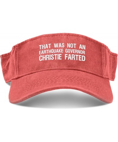 That was Not an Earthuake Governor Christie Farted Hats Sun Visor Hats for Men Visor Hats Saffron $8.78 Visors