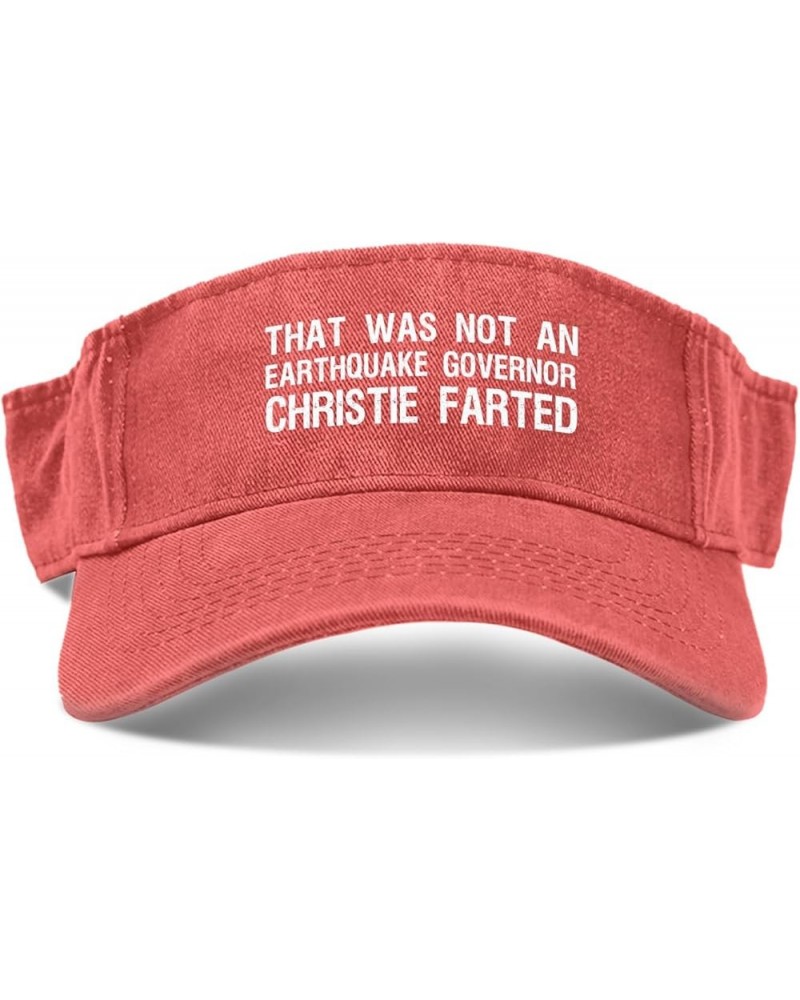 That was Not an Earthuake Governor Christie Farted Hats Sun Visor Hats for Men Visor Hats Saffron $8.78 Visors