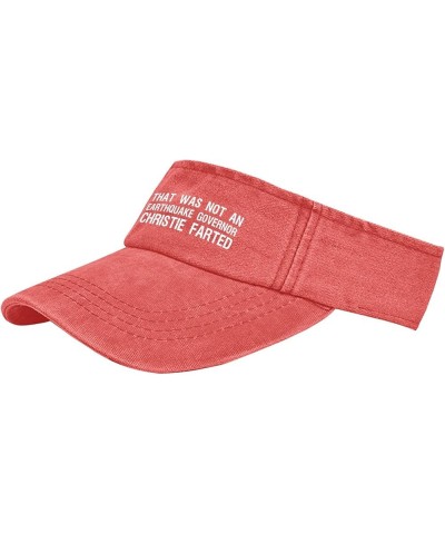 That was Not an Earthuake Governor Christie Farted Hats Sun Visor Hats for Men Visor Hats Saffron $8.78 Visors