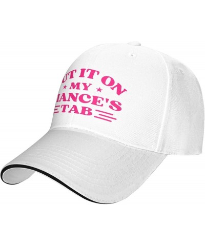 Put It On My Fiance'S Tab Hat Baseball Cap for Men Women Funny Trucker Hats White $12.31 Baseball Caps