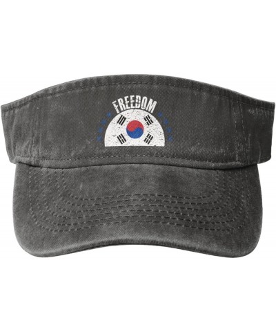 The South Korea Flag and Freedom Sun Visor Hats for Women Men Adjustable Sports Sun Hats Cotton Golf Cap Deep Heather $14.33 ...