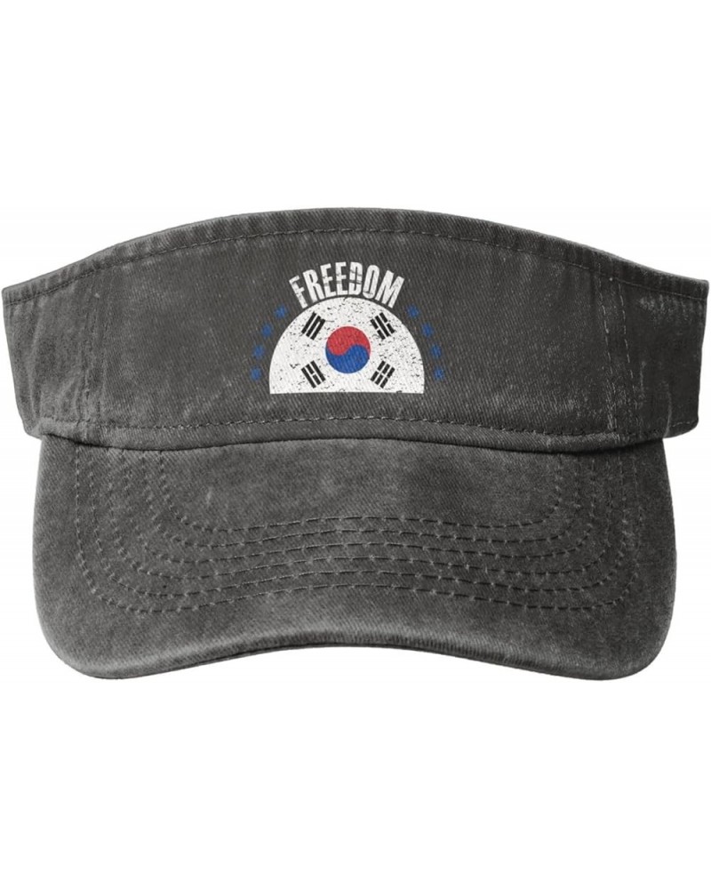 The South Korea Flag and Freedom Sun Visor Hats for Women Men Adjustable Sports Sun Hats Cotton Golf Cap Deep Heather $14.33 ...