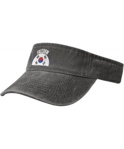 The South Korea Flag and Freedom Sun Visor Hats for Women Men Adjustable Sports Sun Hats Cotton Golf Cap Deep Heather $14.33 ...