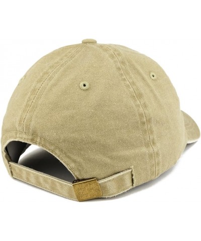 Uh Huh Honey Embroidered Washed Cotton Adjustable Cap Khaki $10.50 Baseball Caps