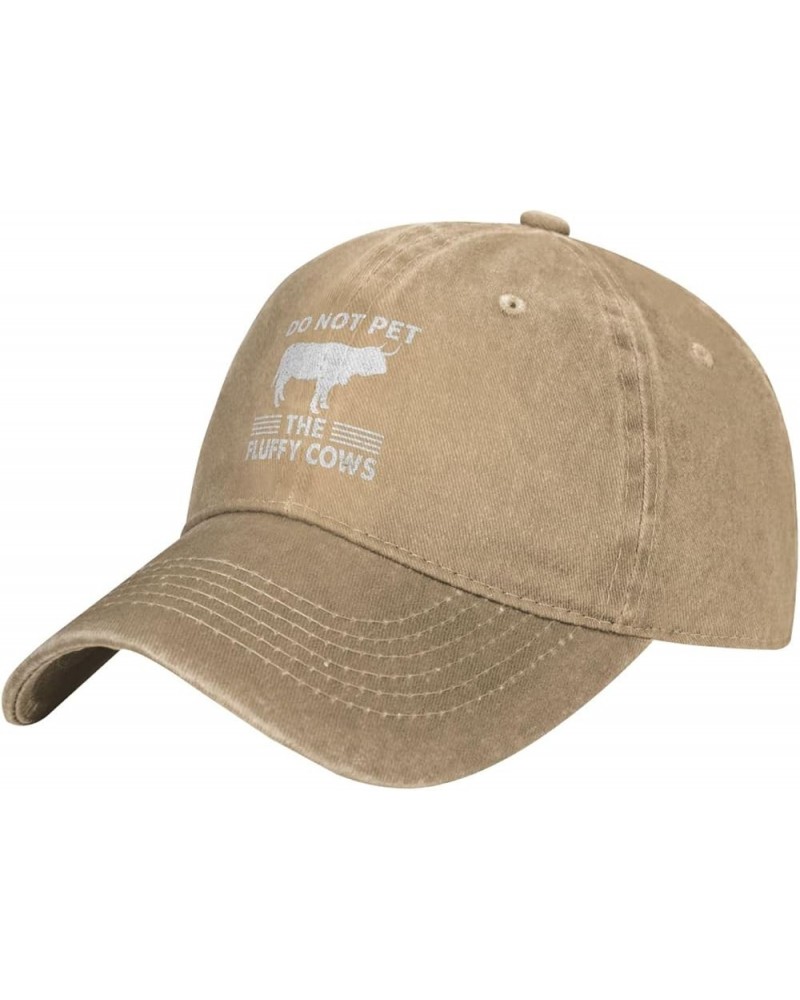 Cows American Bison Mens Baseball Cap Do Not Pet The Fluffy Cows Fashionable Hat for Mens Fashion Hats Natural $13.42 Basebal...