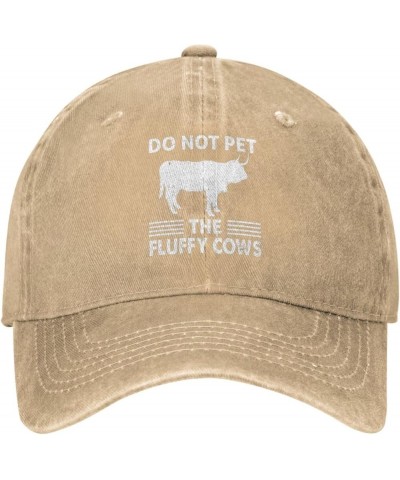 Cows American Bison Mens Baseball Cap Do Not Pet The Fluffy Cows Fashionable Hat for Mens Fashion Hats Natural $13.42 Basebal...