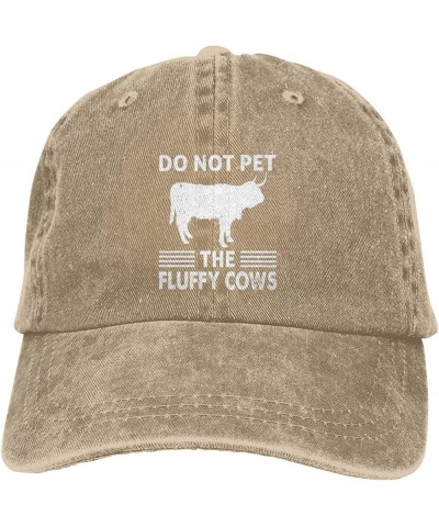 Cows American Bison Mens Baseball Cap Do Not Pet The Fluffy Cows Fashionable Hat for Mens Fashion Hats Natural $13.42 Basebal...