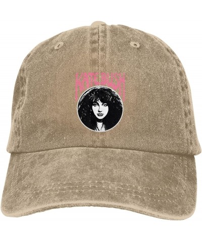 Kate Music Bush Hat Cap Fashion Pattern Custom Trucker Hat Adjustable Washed Denim Baseball Caps Casquette Black Natural $9.2...