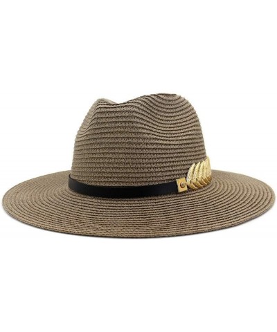 Men's Sun Hat Fedora Hat Beach Hat Wide Brim Hat (Color : Gray, Size : 58cm) 58cm Coffee $18.16 Fedoras