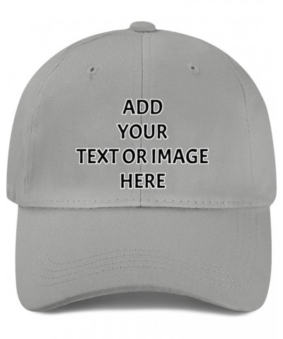 Custom Trucker Hat Personalized Hats Add Your Own Design/Text/Photos Personalized Baseball Cap Grey $7.99 Baseball Caps