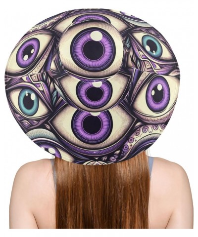 Wide Brim Sun Hat Purple-Blue-Evil-Eye Foldable Beach Hat Bucket Hat $18.17 Sun Hats