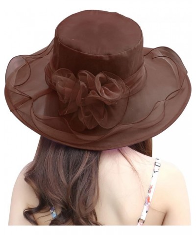 Women's Church Fascinator Bridal Tea Party Wedding Hat Baseball Cap Girls Brown-a $8.10 Baseball Caps