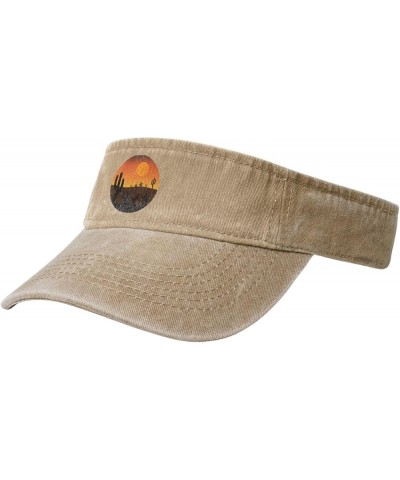 Desert Cactus Sun Visor Hats for Women Men Adjustable Sports Sun Hats Golf Cap Natural $11.09 Visors