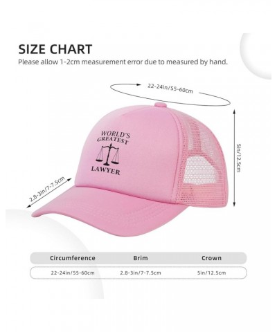 World's Greatest Lawyer Baseball Cap for Men Women Adjustable Mesh Trucker Hat Red Pink $10.31 Baseball Caps