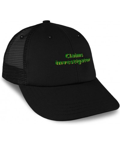 Custom Trucker Hat Baseball Cap Claims Investigator Fraud Cotton Forensic Dad Hats for Men & Women Black Design Only $14.57 B...